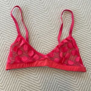 Honeydew Red polka dot camisole bra